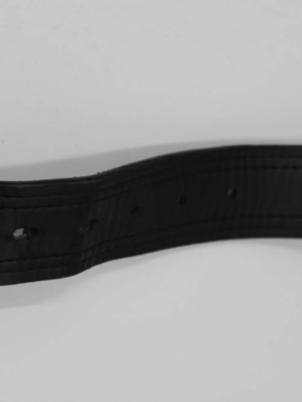 Levi's Synthetic Leather Belt Black Size L 38-40 Work Dress Silver Buckle 1.5